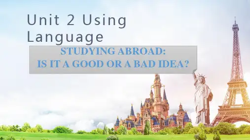 【公开课】Unit+2+Using+language课件人教版(2019)选择性必修第二册