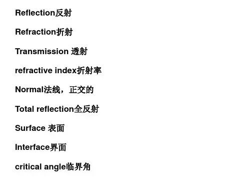 光学专业英语词