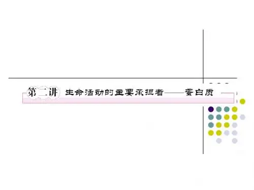 必修一2-2生命活动的主要承担者——蛋白质