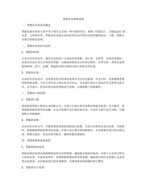 票据业务做账流程