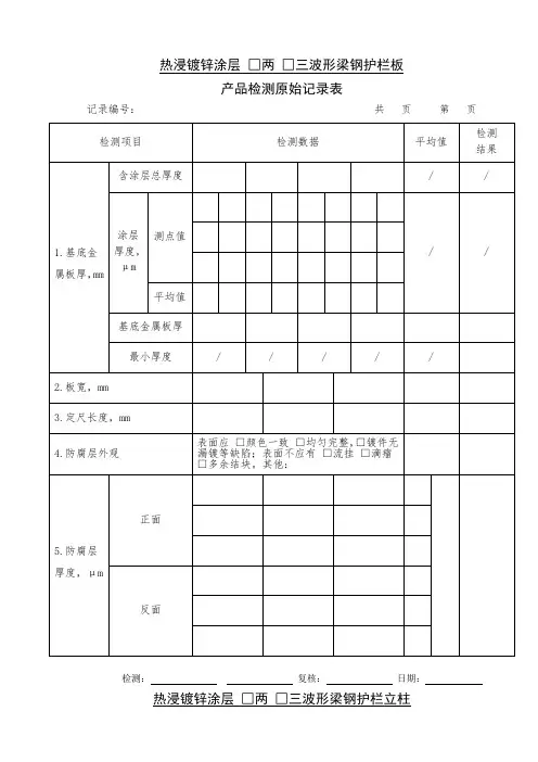 公路波形梁钢护栏产品质量行业监督抽查实施规范1 JDCC202003