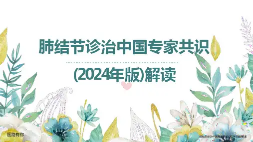 肺结节诊治中国专家共识(2024年版)解读精选全文完整版