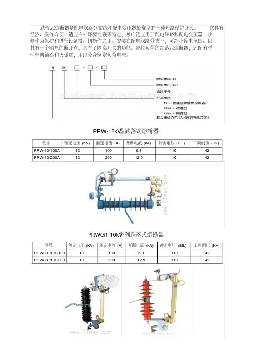 RW型高压熔断器要点