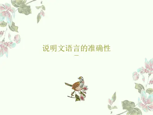 说明文语言的准确性18页PPT