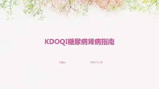 KDOQI糖尿病肾病指南
