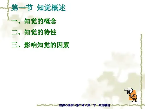 旅游心理学旅游者的知觉