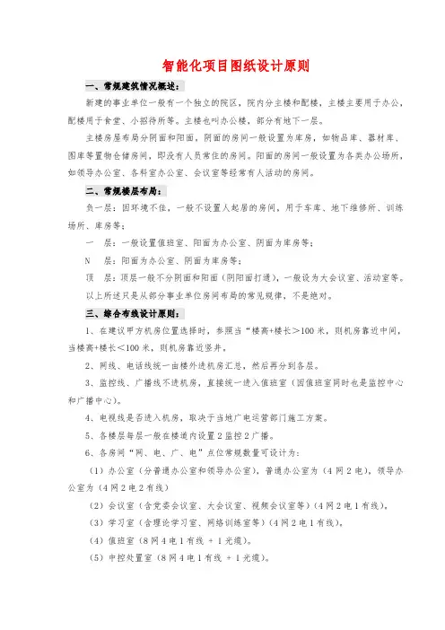 智能化工程系列文档-智能化项目图纸设计原则