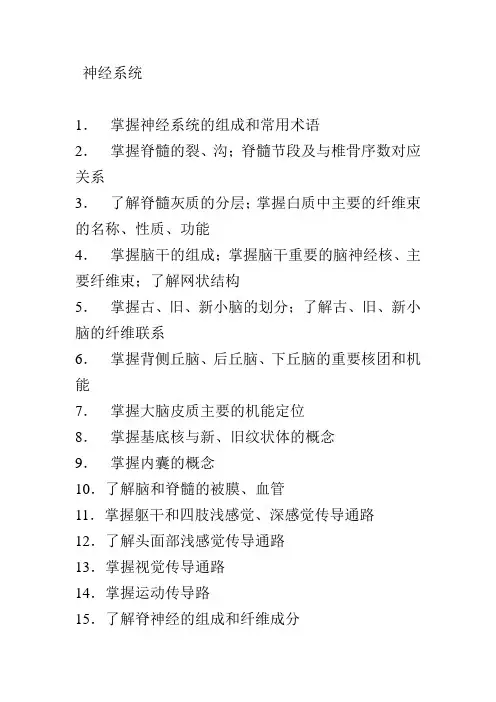 《神经系统》知识点