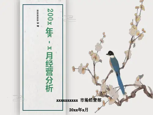 经营分析PPT模版