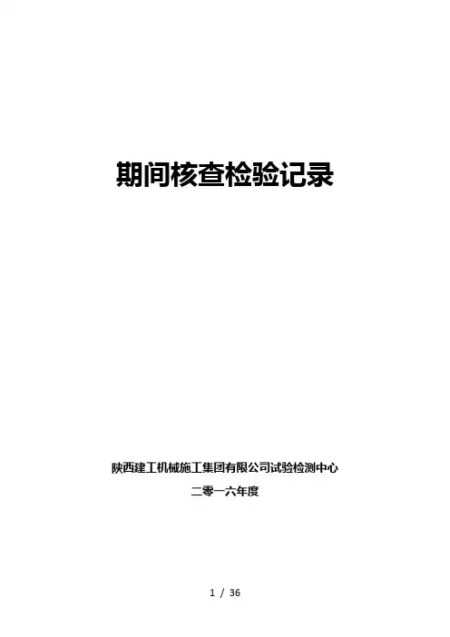期间核查校验记录