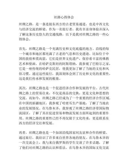 丝路心得体会