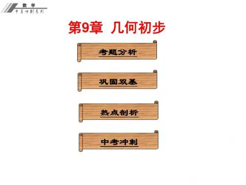人教版初中数学中考复习课件  第9章  几何初步(共18张PPT)