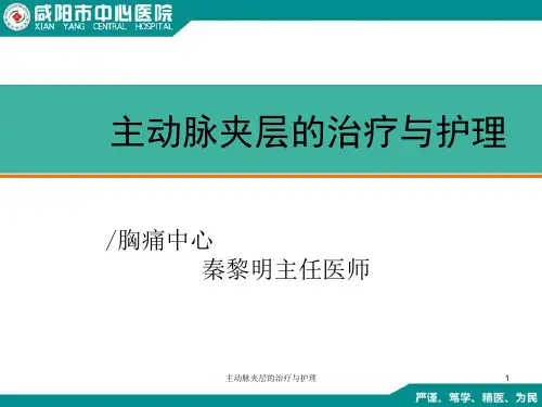 主动脉夹层的治疗与护理PPT课件