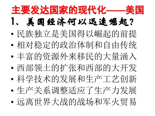 主要发达国家的现代化美国(精)
