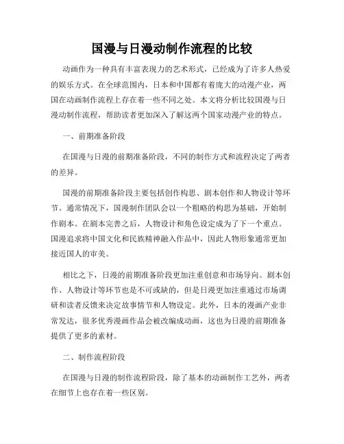 国漫与日漫动制作流程的比较
