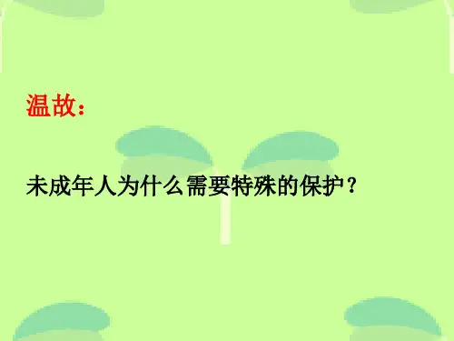 鲁人版七年级下册道德与法治 法律保护我们健康成长 