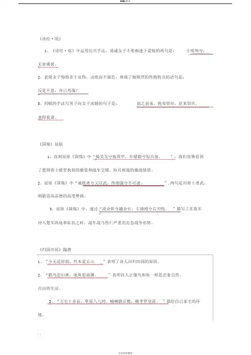 理解性默写.古诗部分