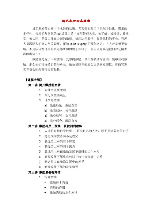 团队成功心态激励