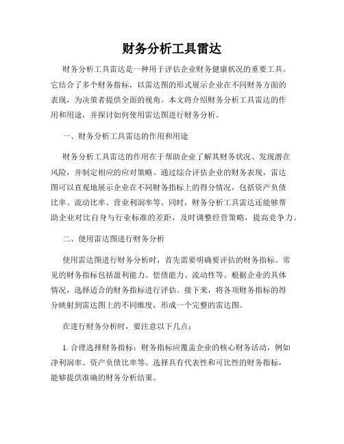 财务分析工具雷达