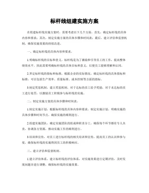 标杆线组建实施方案