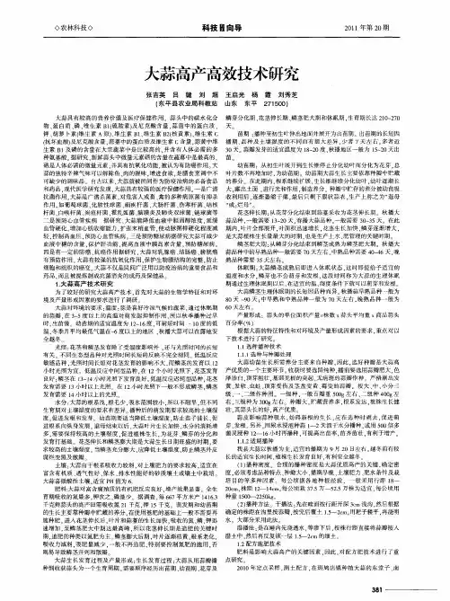 大蒜高产高效技术研究