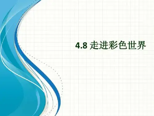 教科版八年级物理上册4.8走进彩色世界 PPT课件