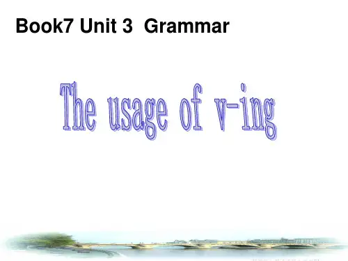 人教英语选修7Unit3Grammar    (共20张PPT)