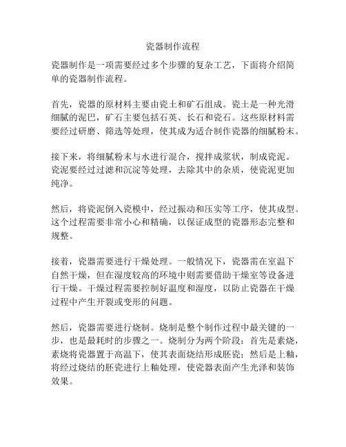 瓷器制作流程