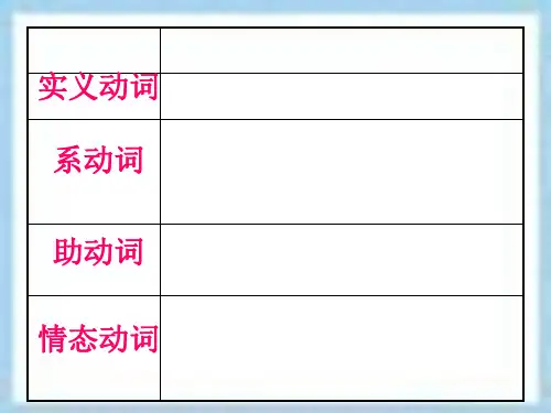实义动词讲解ppt课件
