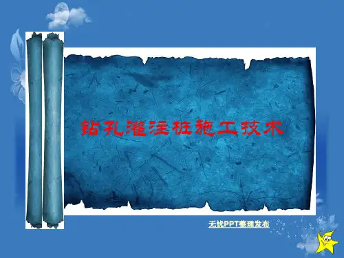 钻孔灌注桩施工技术知识培训ppt课件