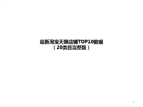 最新淘宝天猫店铺TOP10数据