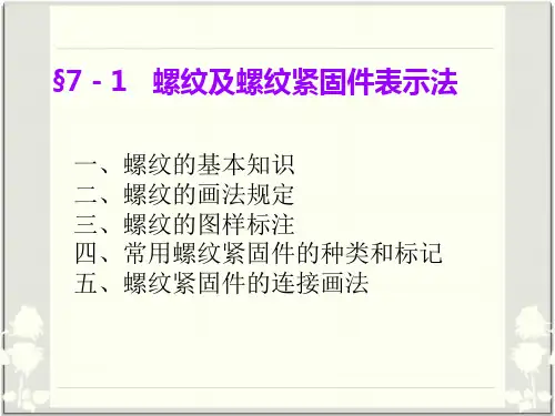 螺纹及螺纹紧固件表示法