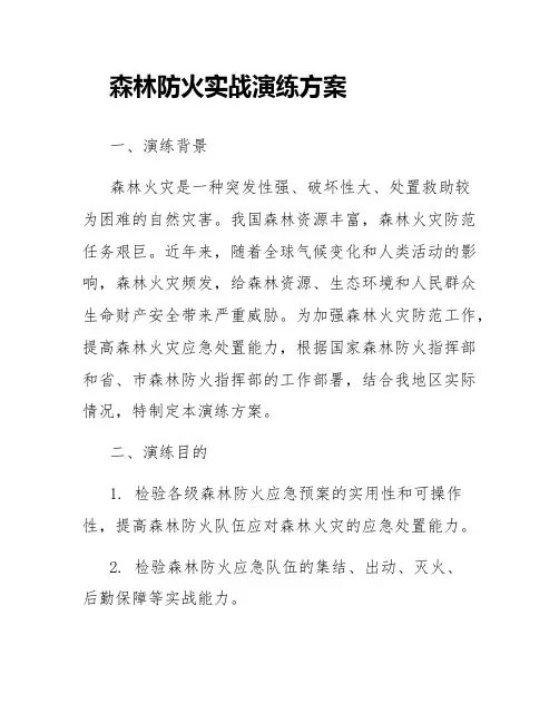 森林防火实战演练方案范文
