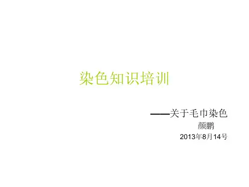 毛巾染色知识培训