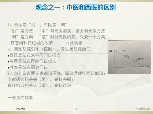 中医养生观念培训课件