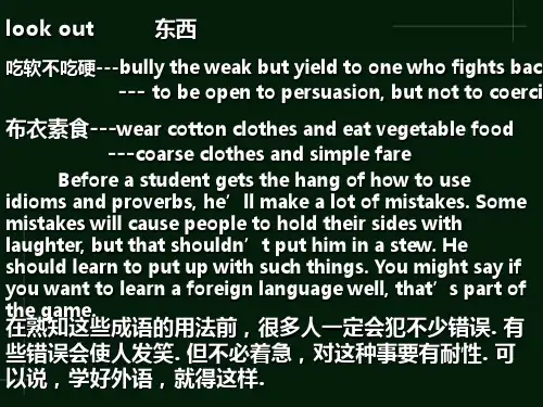 中西文化对比-成语和谚语