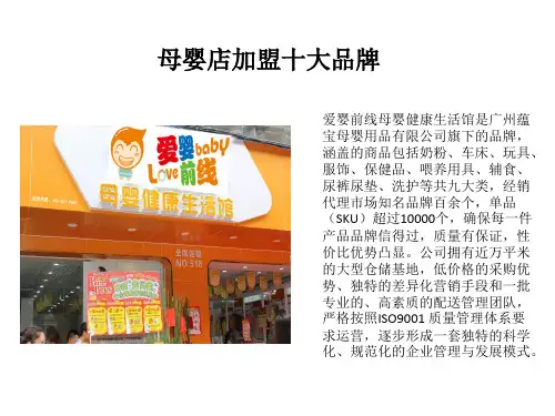 母婴店加盟十大品