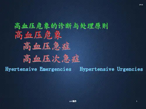 高血压危象的诊断与处理原则  ppt课件