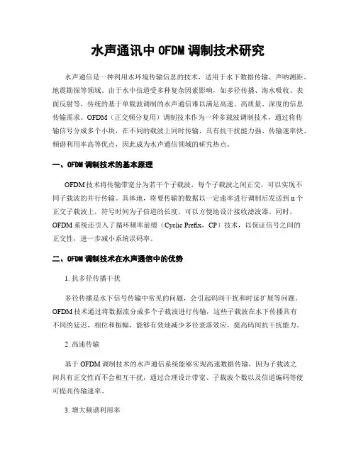 水声通讯中OFDM调制技术研究