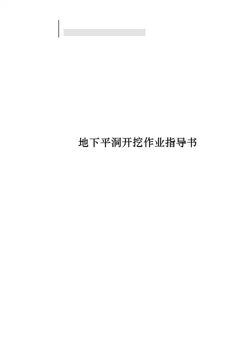 地下平洞开挖作业指导书