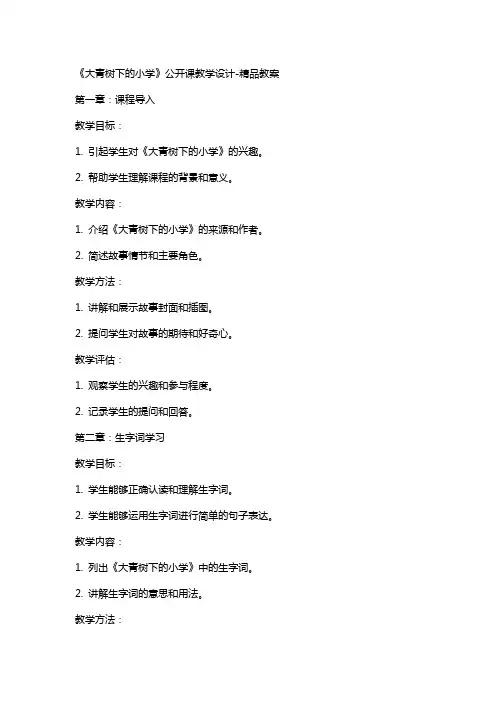 《大青树下的小学》公开课教学设计教案