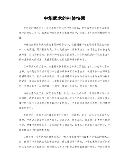 中华武术的神体快意