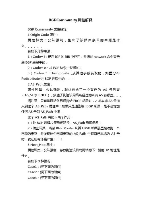 BGPCommunity属性解释