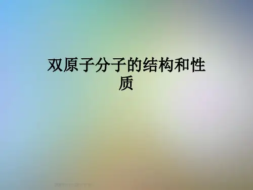 双原子分子的结构和性质