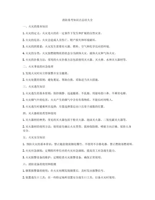 消防易考知识点总结大全