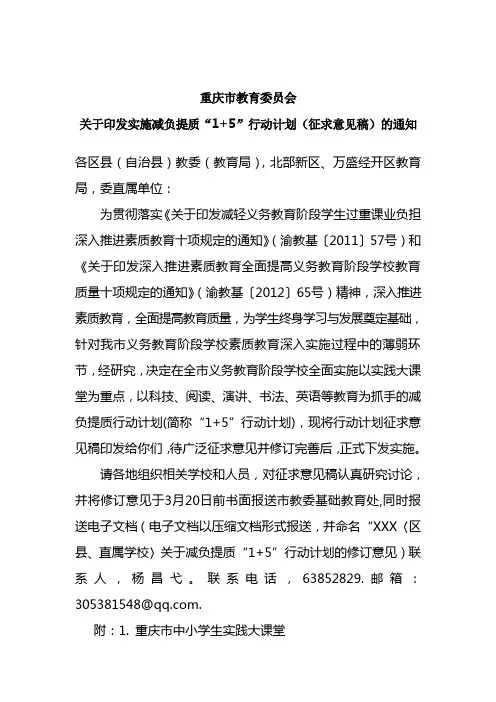 1+5行动计划