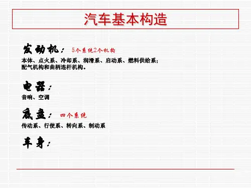汽车基础构造知识
