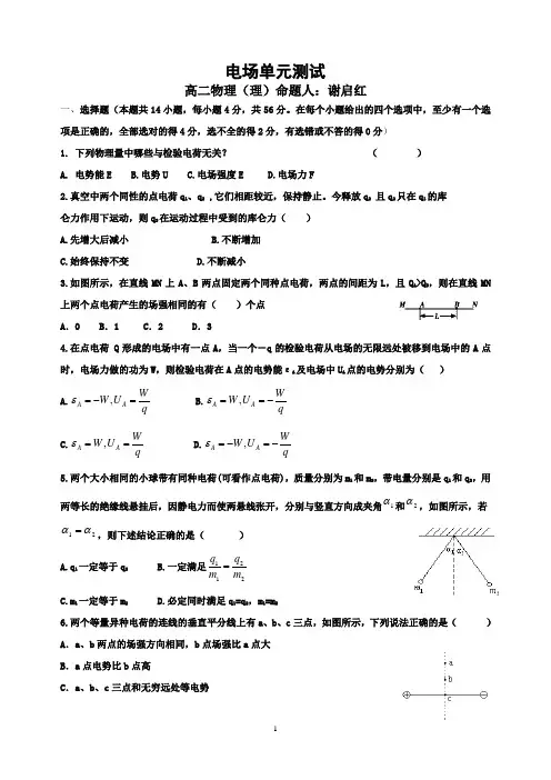 电场单元测试