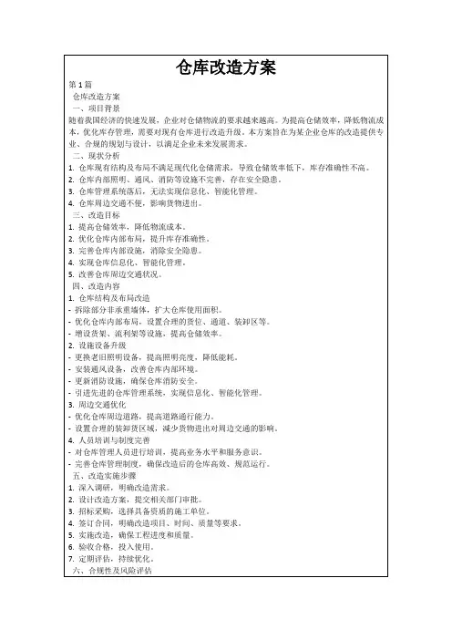 仓库改造方案