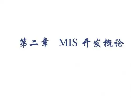 第2章MIS开发概论